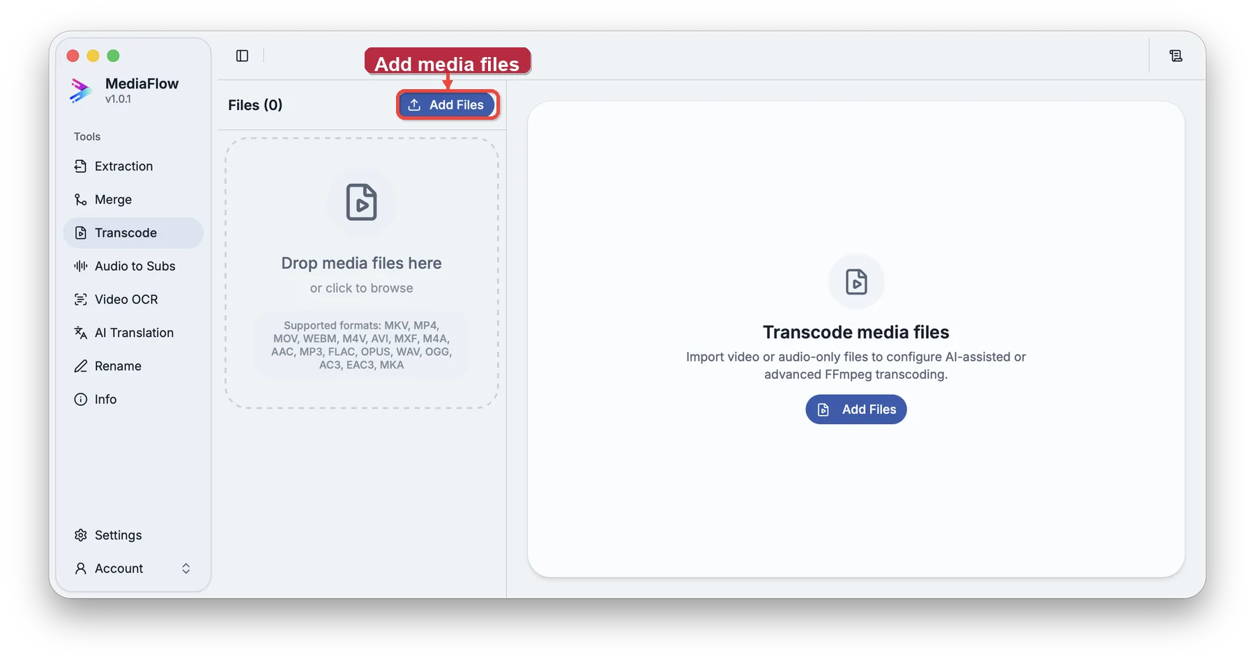 Add media files